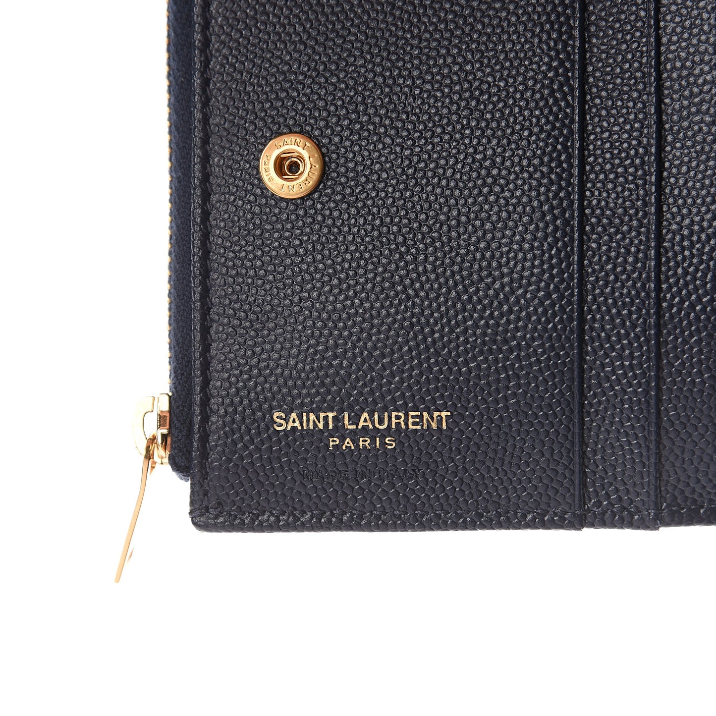 Grain De Poudre Matelasse Chevron Monogram Zipped Card Case Navy
