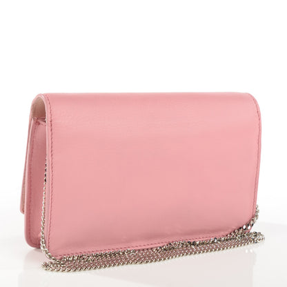 Fendi Vitello Flamingo Tube Wallet on Chain Pink 3 of 8