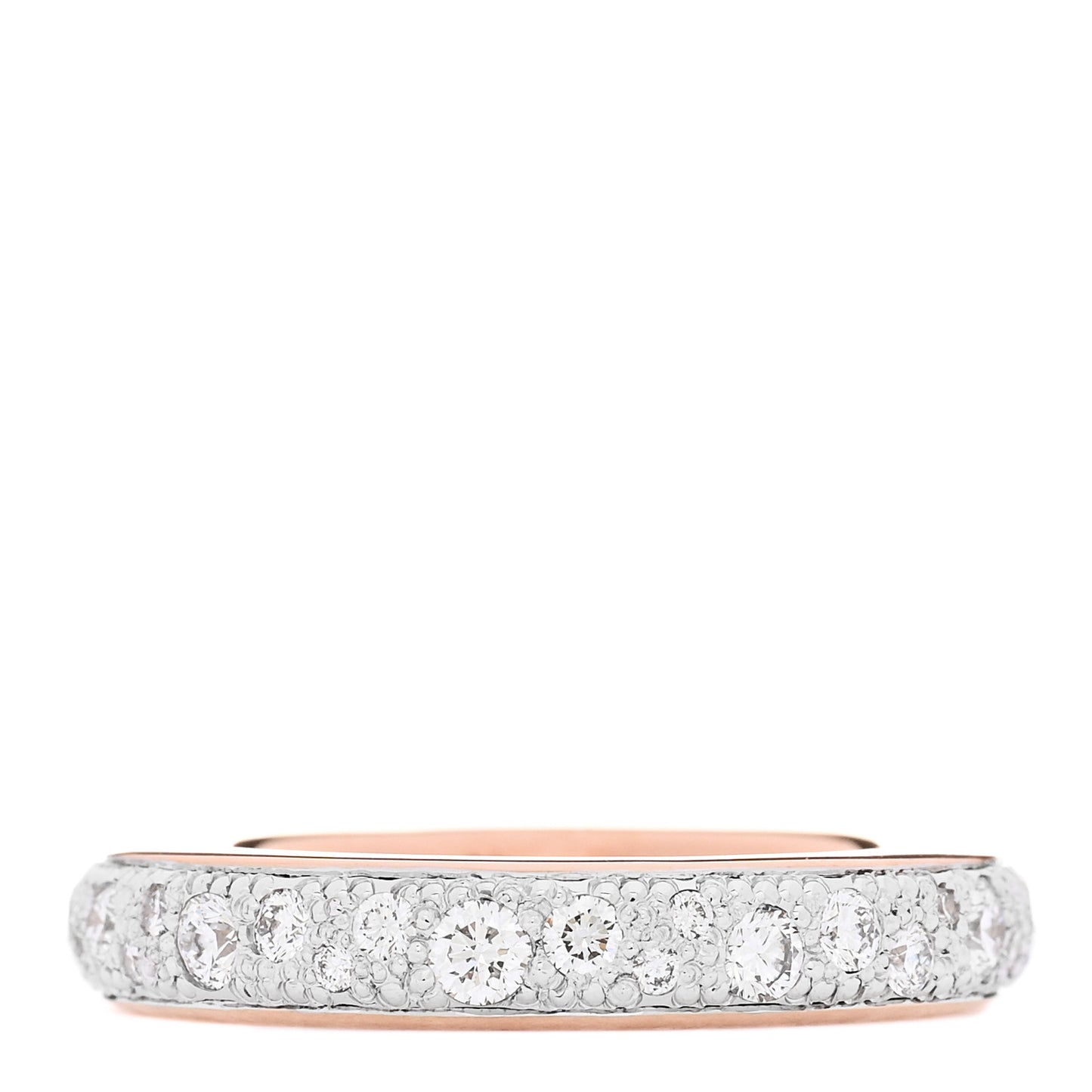 18K Rose Gold Diamond Iconica Band Ring 51 5.75