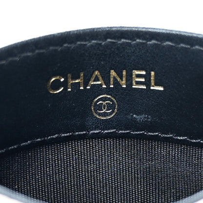 Chanel Caviar Quilted Filigree Card Holder Beige Black 6 of 13