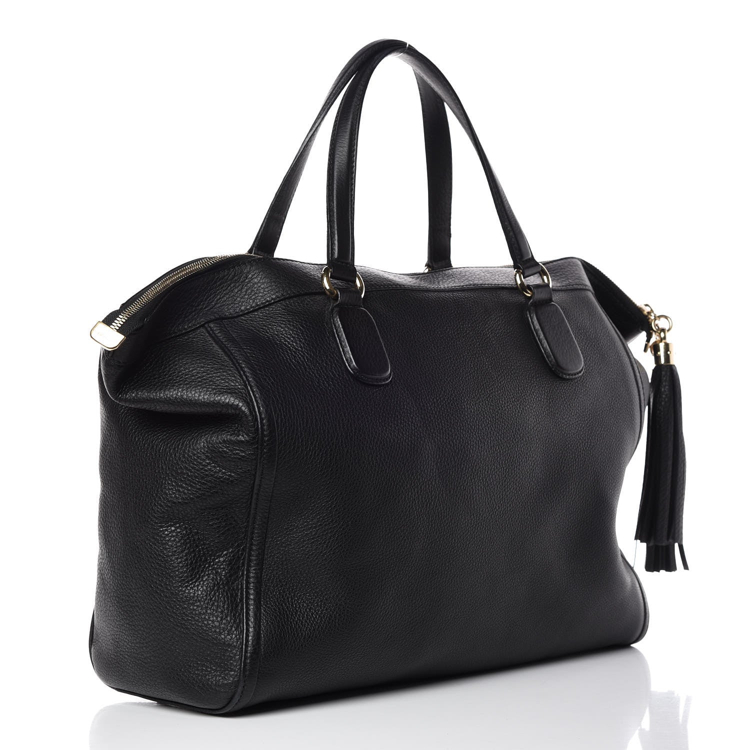 Gucci Pebbled Calfskin Large Soho Top Handle Bag Black 4 of 11