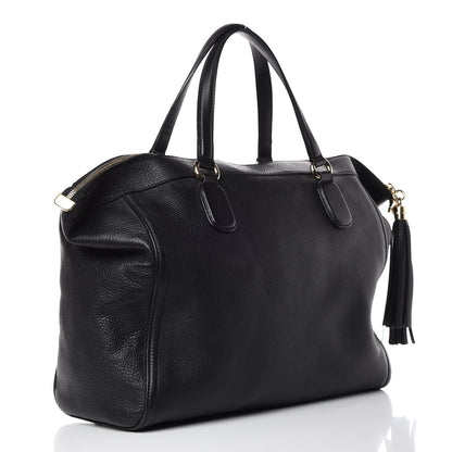 Gucci Pebbled Calfskin Large Soho Top Handle Bag Black 4 of 11