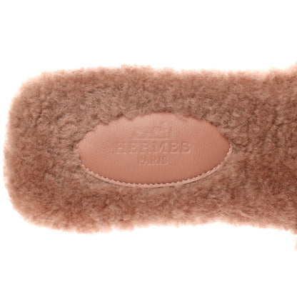 Hermes Woolskin Oran Sandals 36 Rose Aube 6 of 9