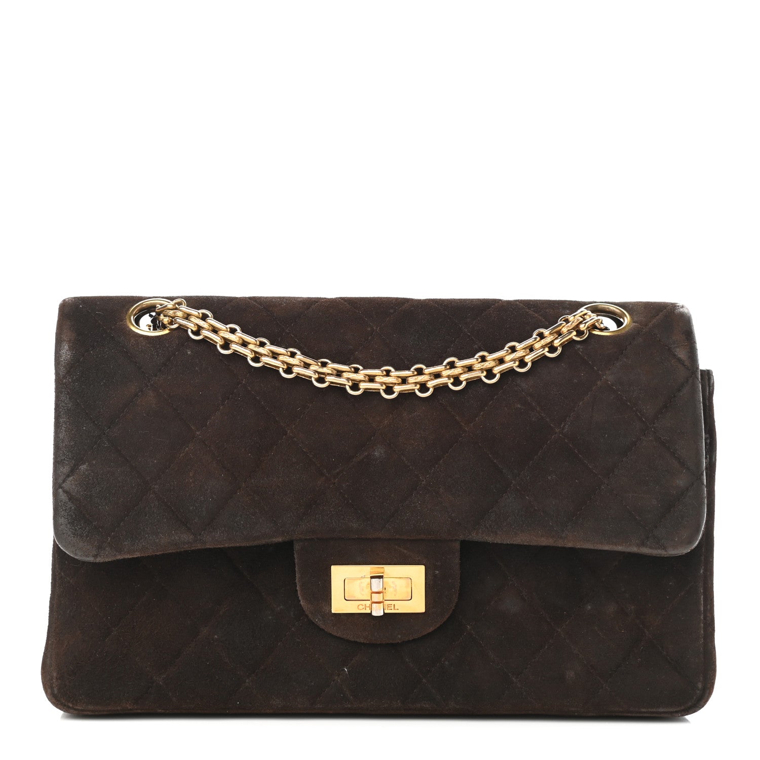 Chanel Suede Quilted 2.55 Reissue 225 Flap Brown 1 of 15