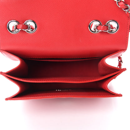 Chanel Grained Calfskin Quilted Small CC Box Flap Red 5 of 12