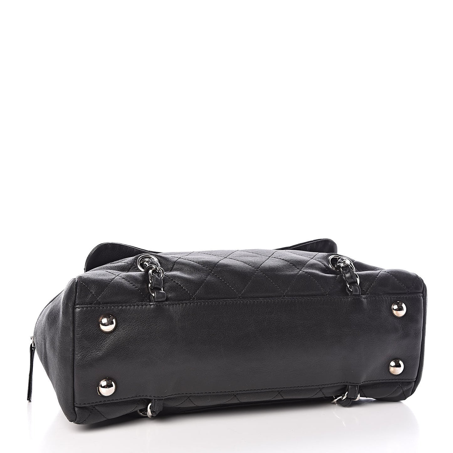 Lambskin Quilted Small Camera Case Black