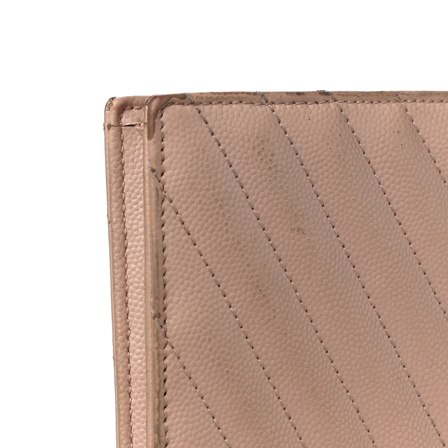 Grain De Poudre Matelasse Chevron Monogram Envelope Chain Wallet Nude Powder
