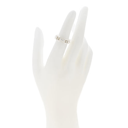 Hermes Sterling Silver PM Chaine d'Ancre Enchainee Band Ring 50 5.25 2 of 8