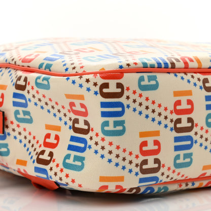 Gucci Coated Canvas Logo Star Print Childrens Dome Backpack Beige Multicolor Vibrant Orange 9 of 10