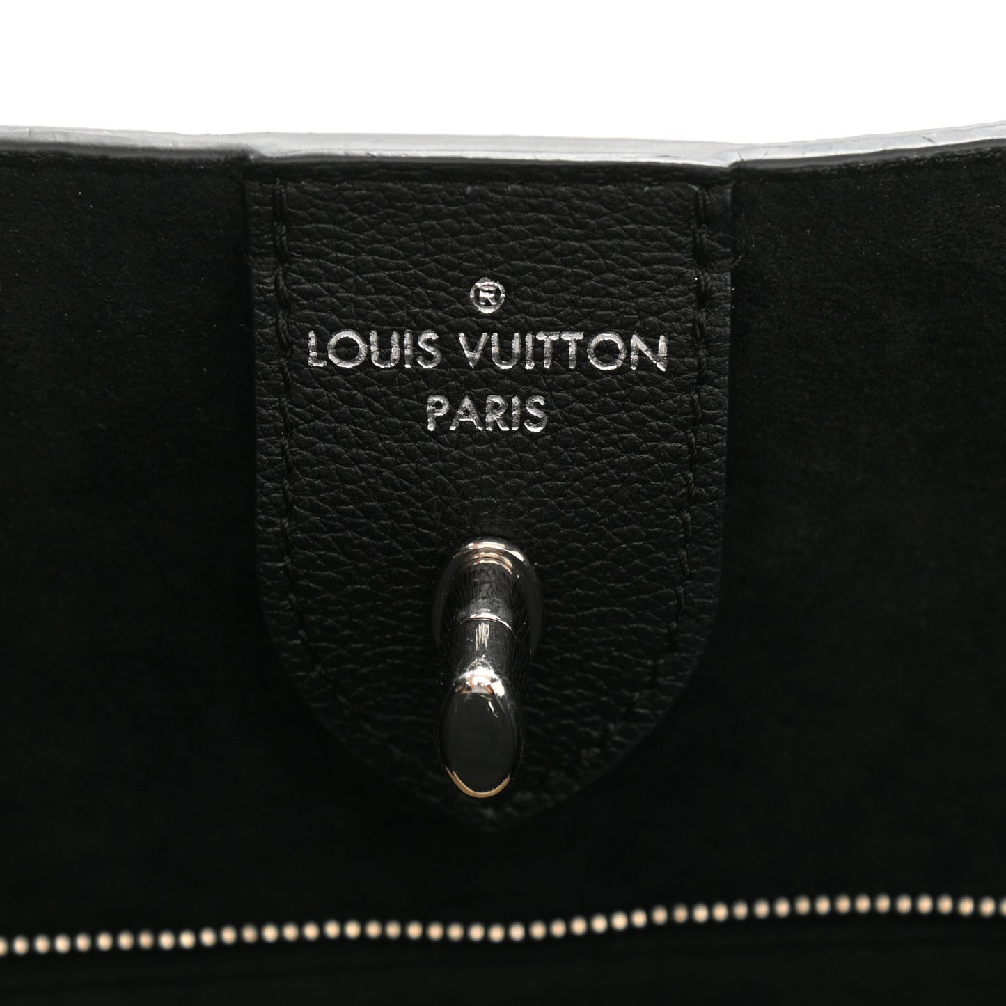 Calfskin Lockme Go Tote Black