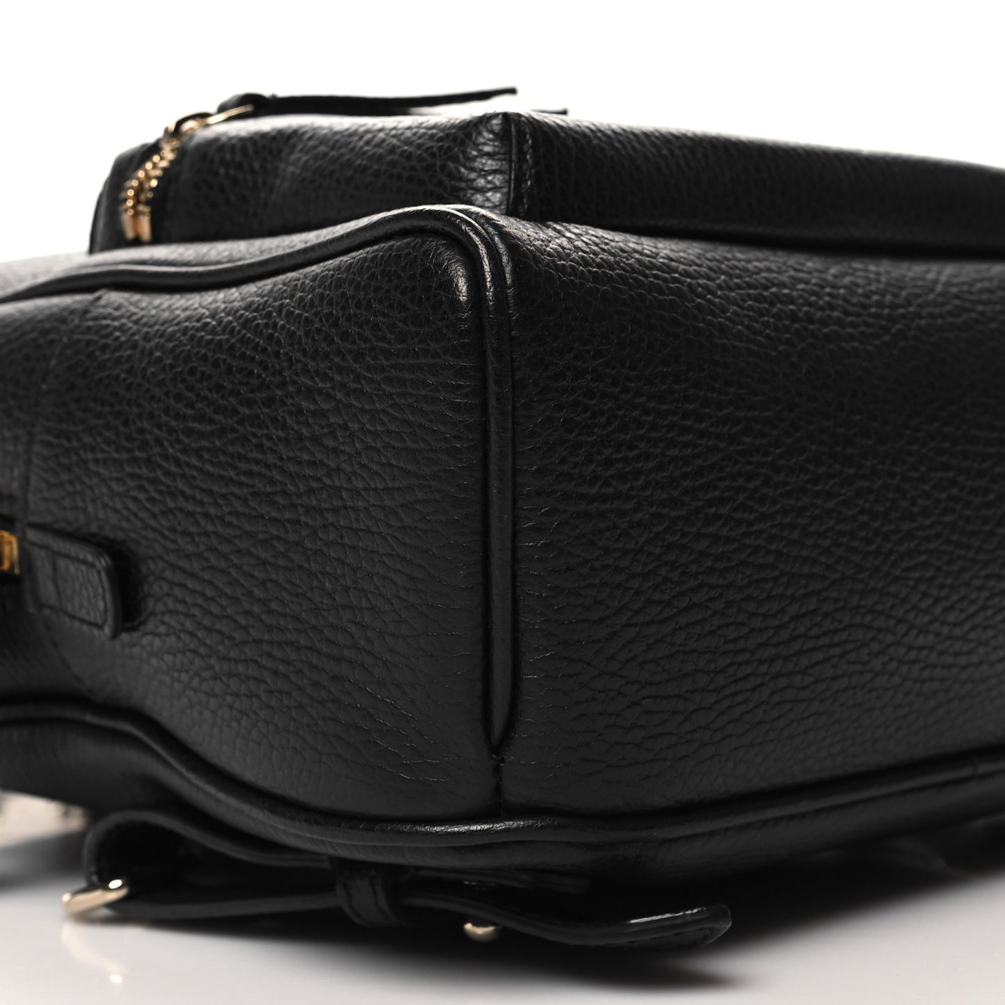 Pebbled Calfskin Soho Chain Backpack Black