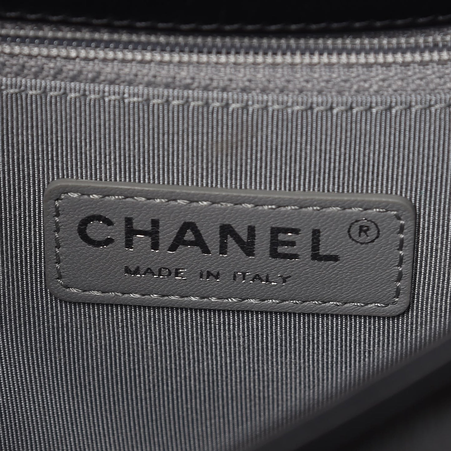 Iridescent Calfskin Flap Black