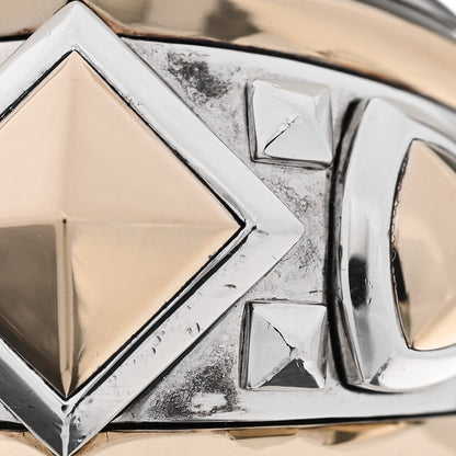 David Yurman Sterling Silver 18K Yellow Gold Bold Renaissance Wide Ring 57 8 5 of 6