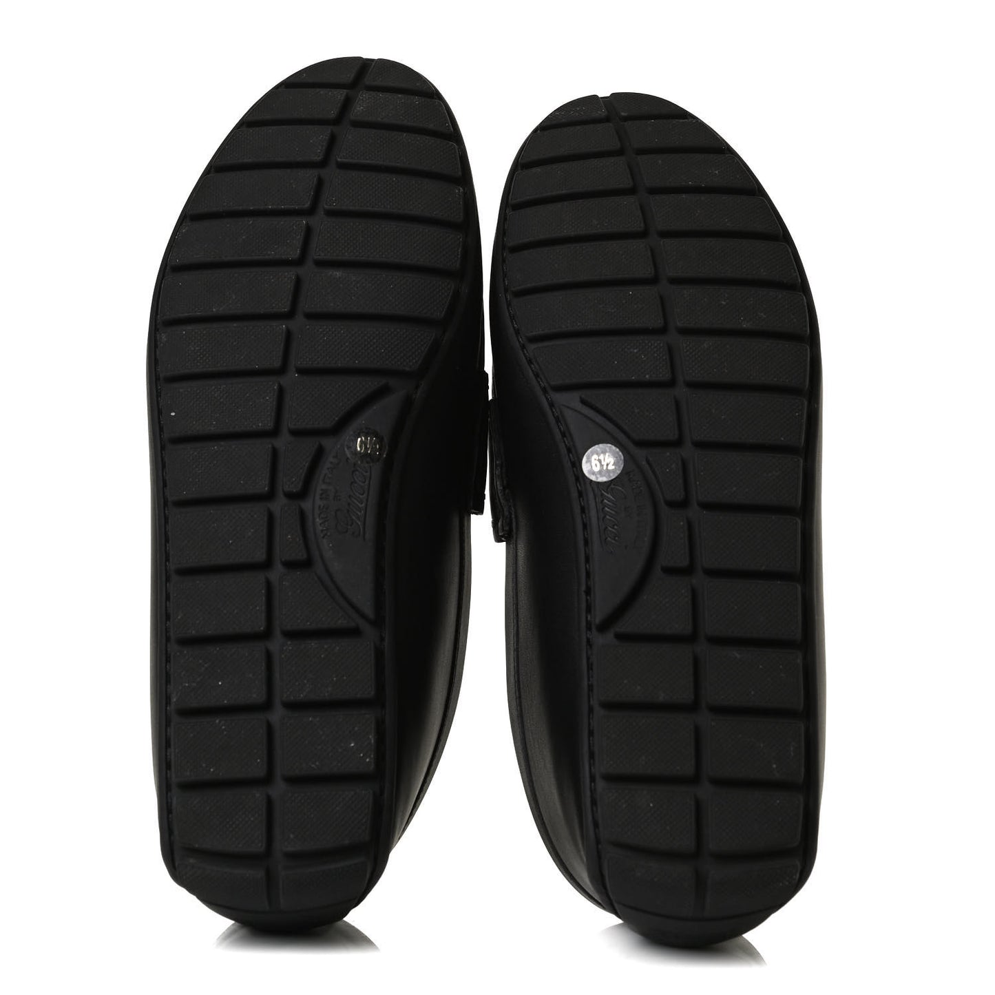 Calfskin Miro Soft Microguccissima Mens Driver Loafer 6.5 Black