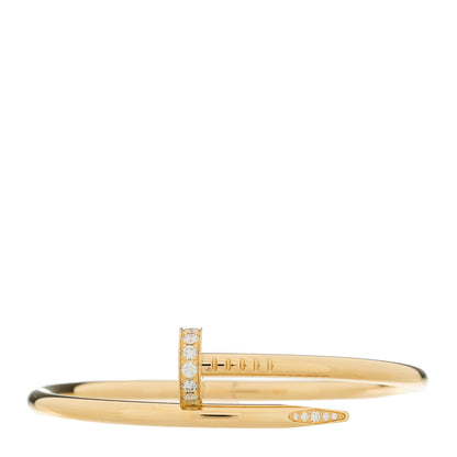 Cartier 18K Yellow Gold Diamond Juste Un Clou Bracelet 15 1 of 4