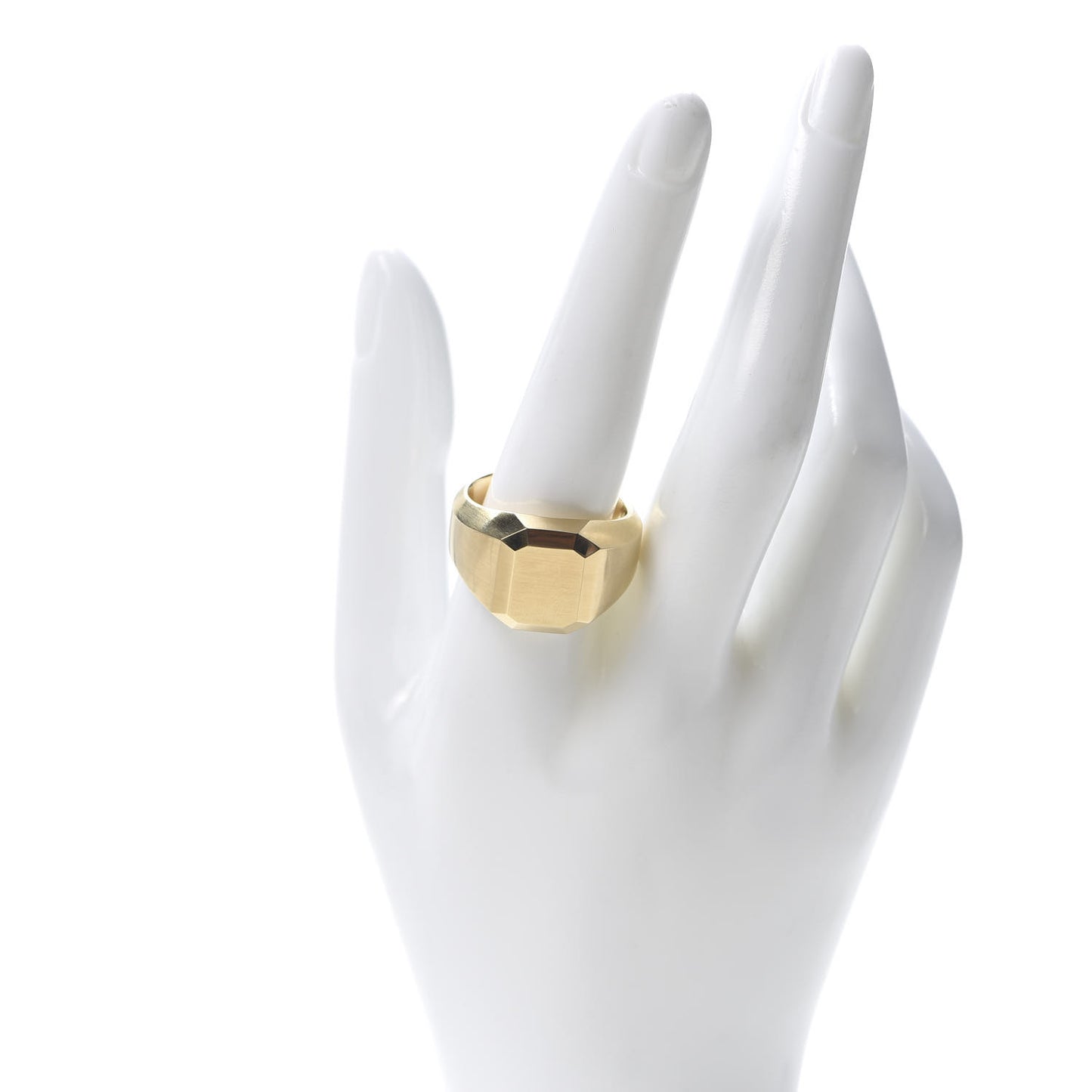 18K Yellow Gold 17mm Mens Signet Ring 62 10