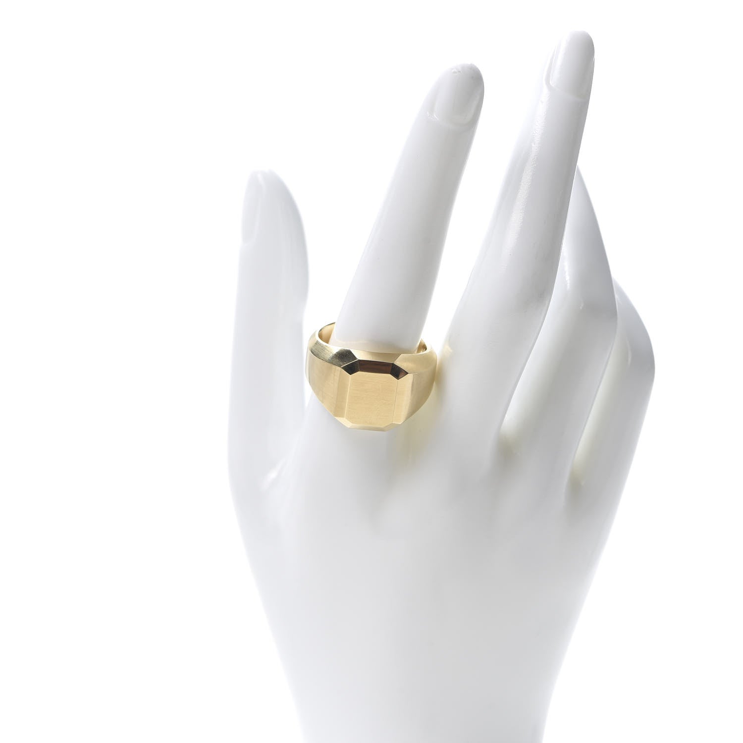 David Yurman 18K Yellow Gold 17mm Mens Signet Ring 62 10 2 of 5