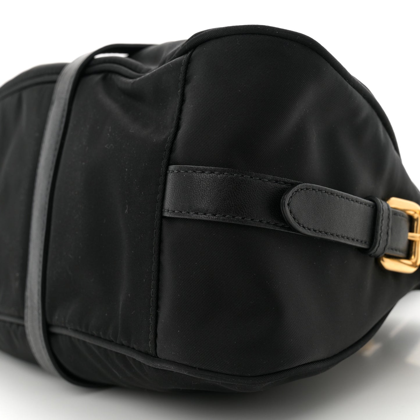 Tessuto Nylon Soft Calfskin Shopping Satchel Black