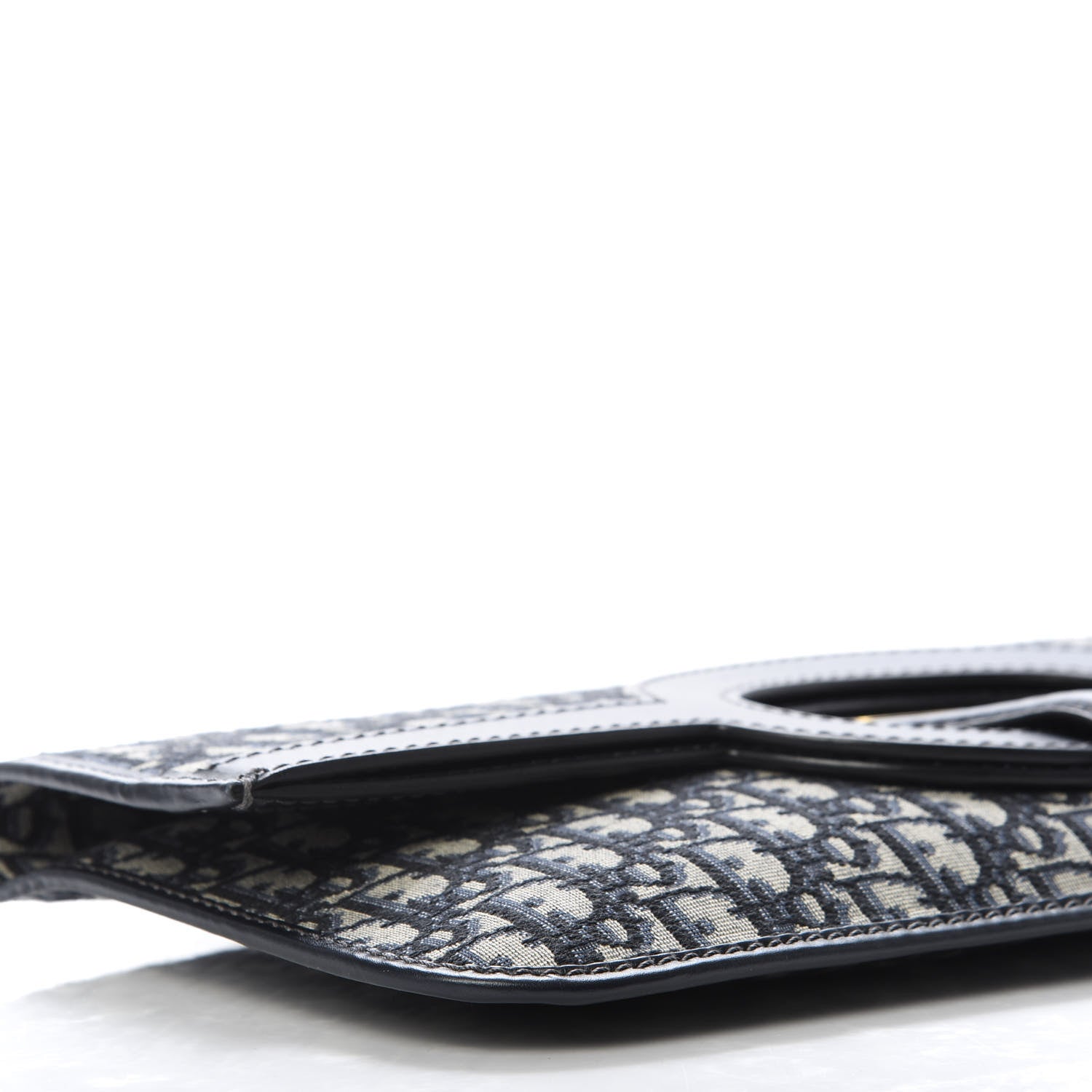Christian Dior Oblique Fold Over Clutch Blue 6 of 8