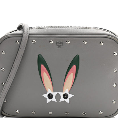 MCM Lambskin Star Eyed Bunny Crossbody Grey 8 of 11