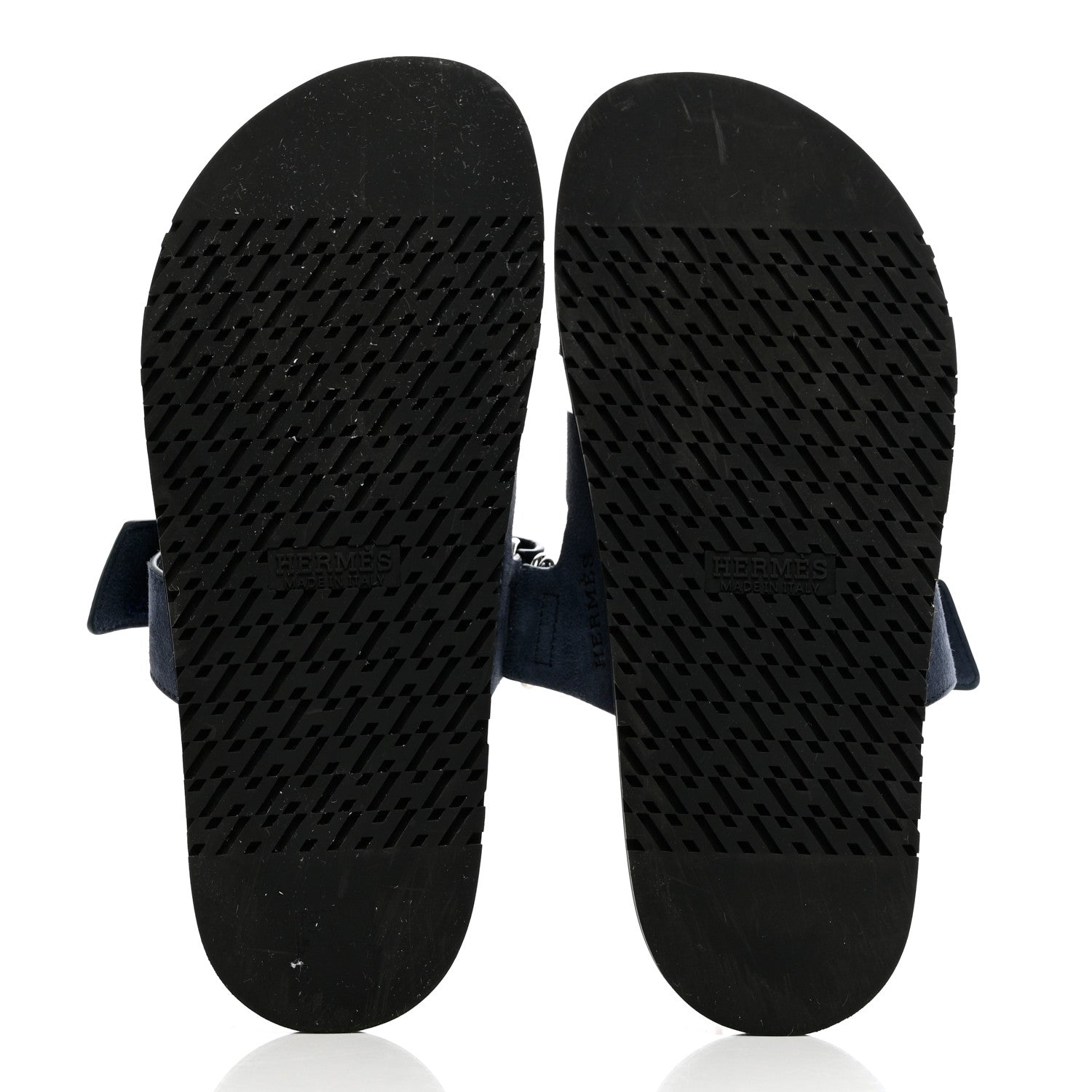 Hermes Suede Goatskin Womens Chypre Sandals 40.5 Bleu Celeste 5 of 8