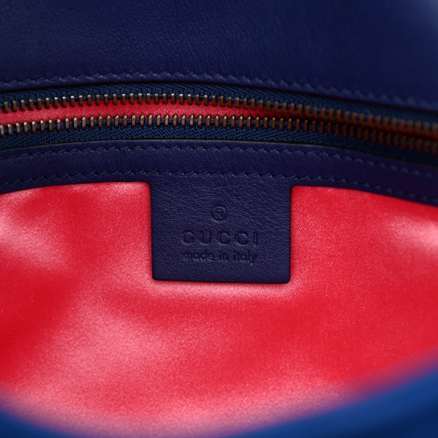 Gucci Velvet Matelasse Small GG Marmont Shoulder Bag Cobalt Blue 5 of 8