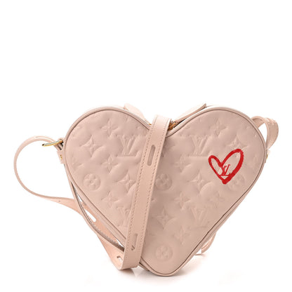 Louis Vuitton Lambskin Embossed Monogram Fall In Love Sac Coeur Light Pink 1 of 9