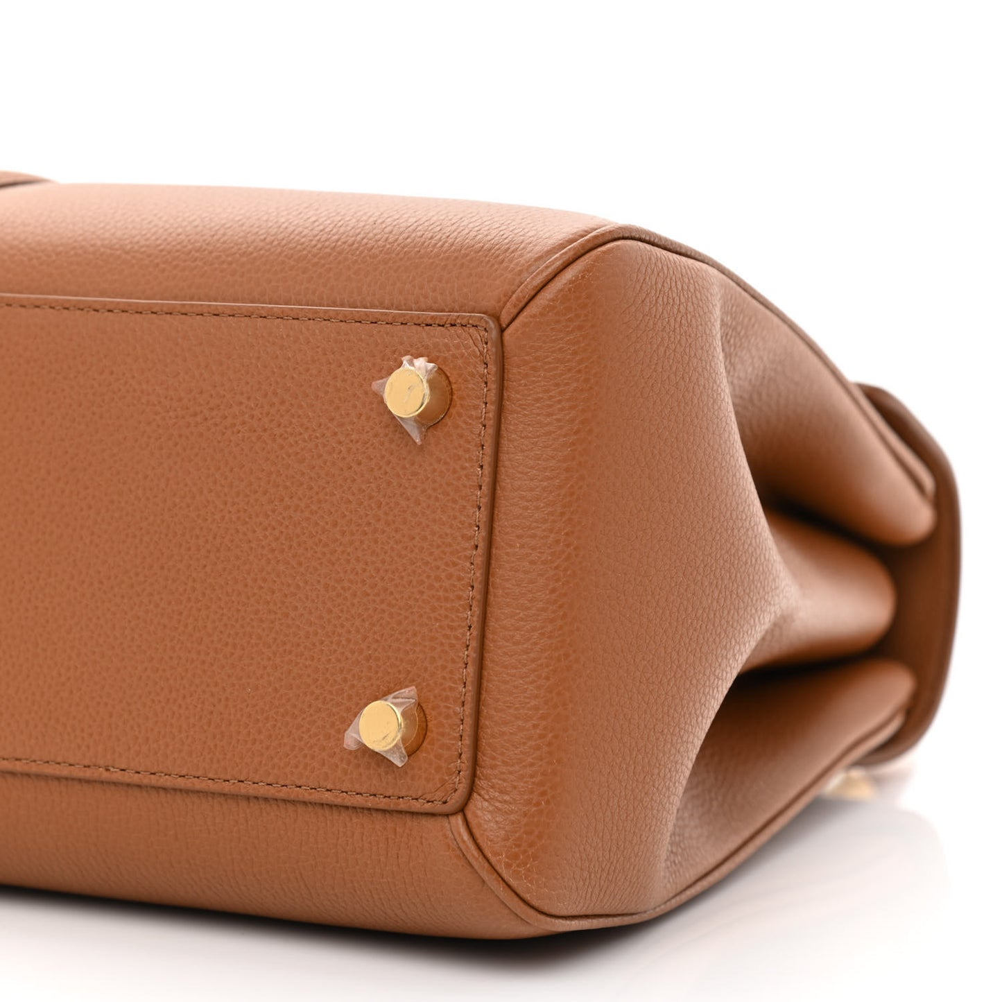 Grained Calfskin Classique 16 Top Handle Bag Tan