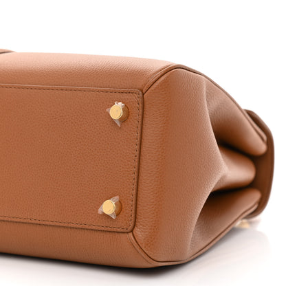 Celine Grained Calfskin Classique 16 Top Handle Bag Tan 11 of 11