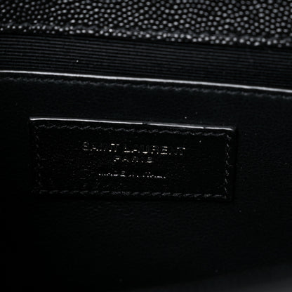 Saint Laurent Grain De Poudre Small Monogram Kate Satchel Black 6 of 8