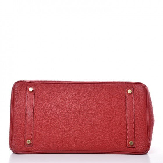 Hermes Buffle Skipper Birkin 35 Rouge Casaque 6 of 41