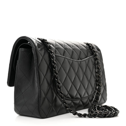 Chanel Lambskin Quilted Medium Double Flap So Black 3 of 11