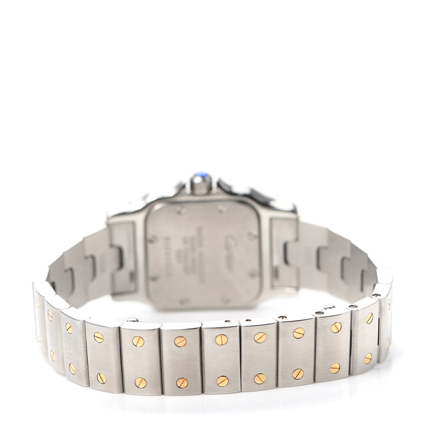 Stainless Steel 18K Yellow Gold 24mm Santos De Cartier Galbee Quartz Watch