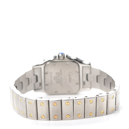 Cartier Stainless Steel 18K Yellow Gold 24mm Santos De Cartier Galbee Quartz Watch 3 of 5