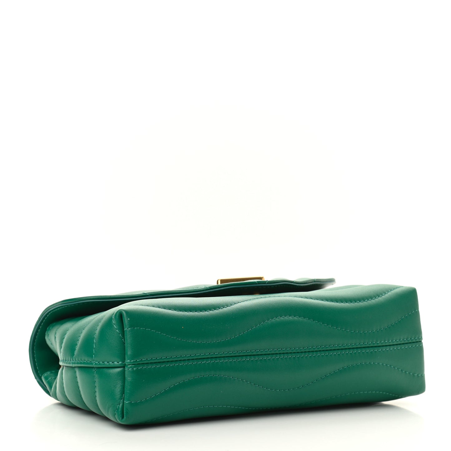 Calfskin New Wave Chain Bag MM NM Emerald
