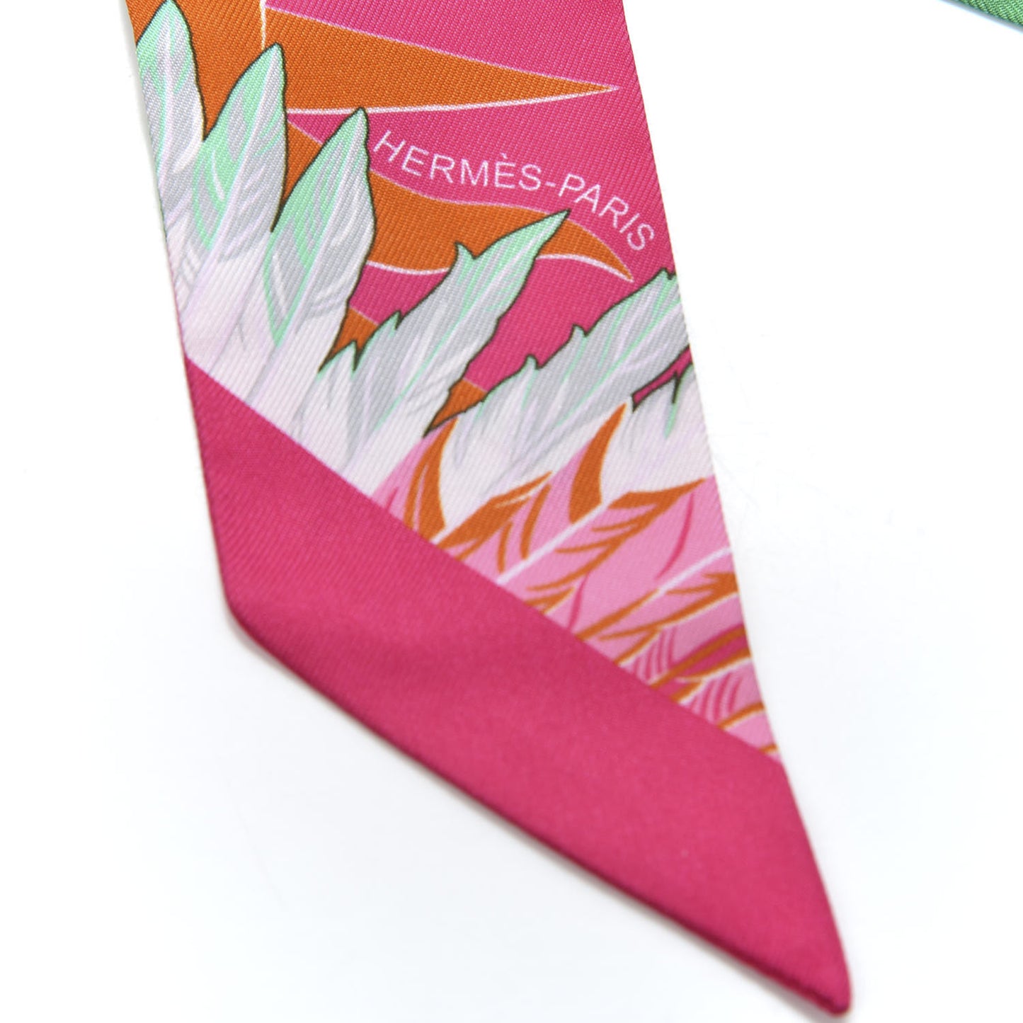 Silk Cheval Phoenix Twilly Fuchsia Vert Rose