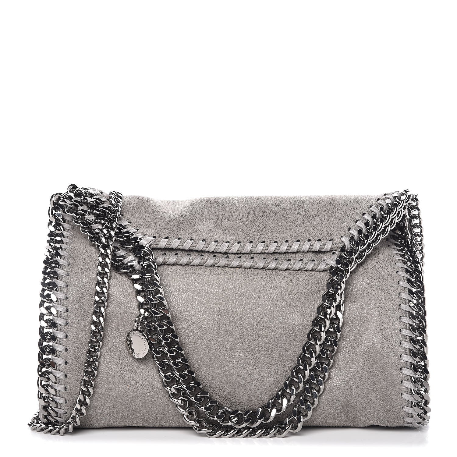 Stella McCartney Shaggy Deer Mini Falabella Fold Over Tote Light Grey 1 of 10