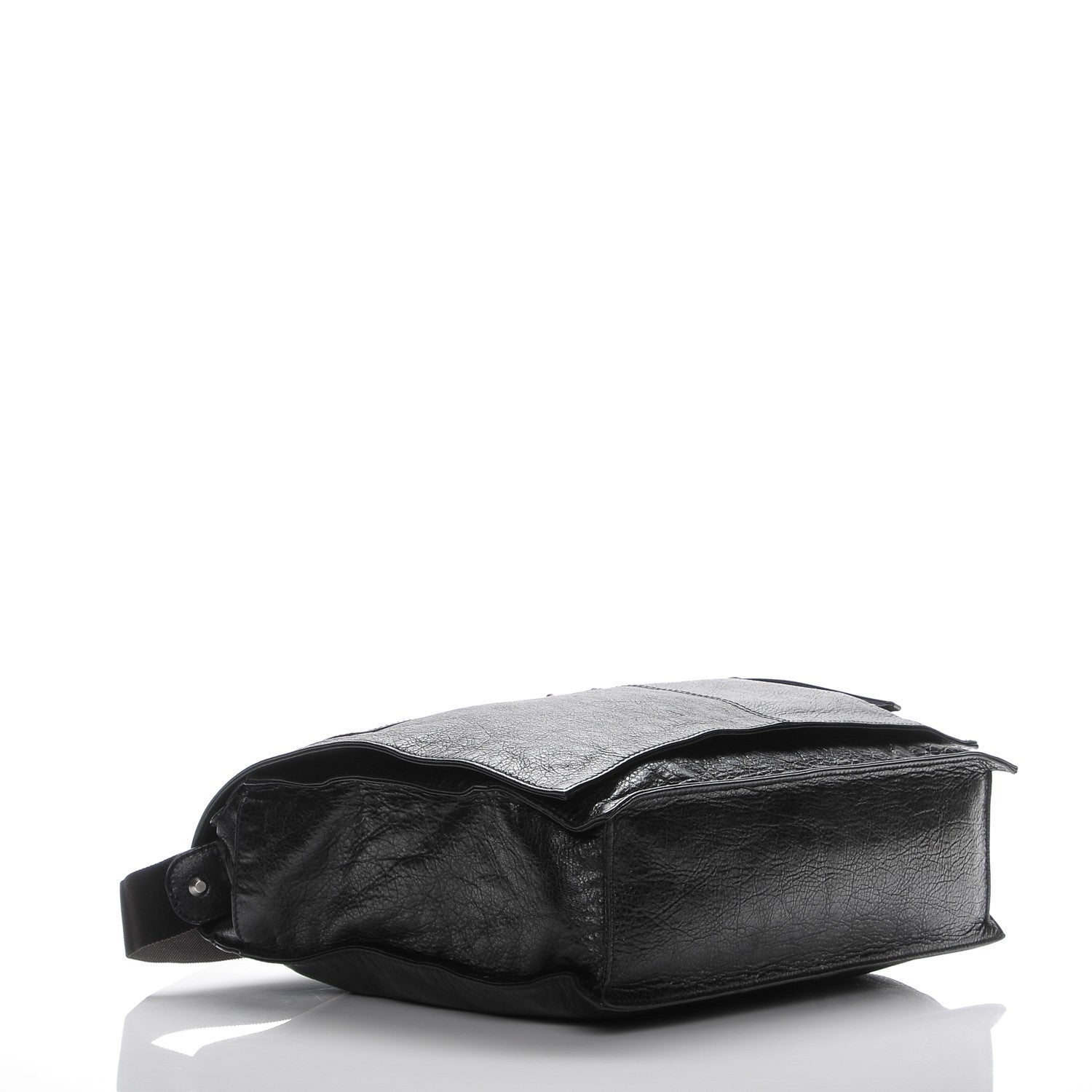Balenciaga Agneau Arena Foldover Messenger Black 4 of 7