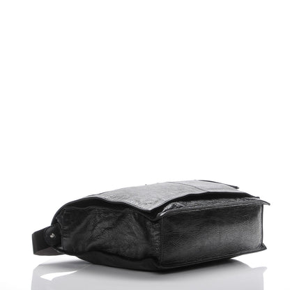 Balenciaga Agneau Arena Foldover Messenger Black 4 of 7