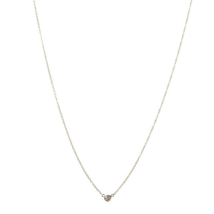 Tiffany 18K Yellow Gold Diamond .03ct Elsa Peretti Diamonds by the Yard Pendant Necklace 1 of 7