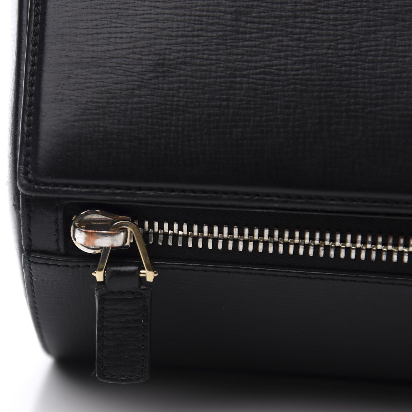 Textured Calfskin Medium Pandora Box Crossbody Bag Black