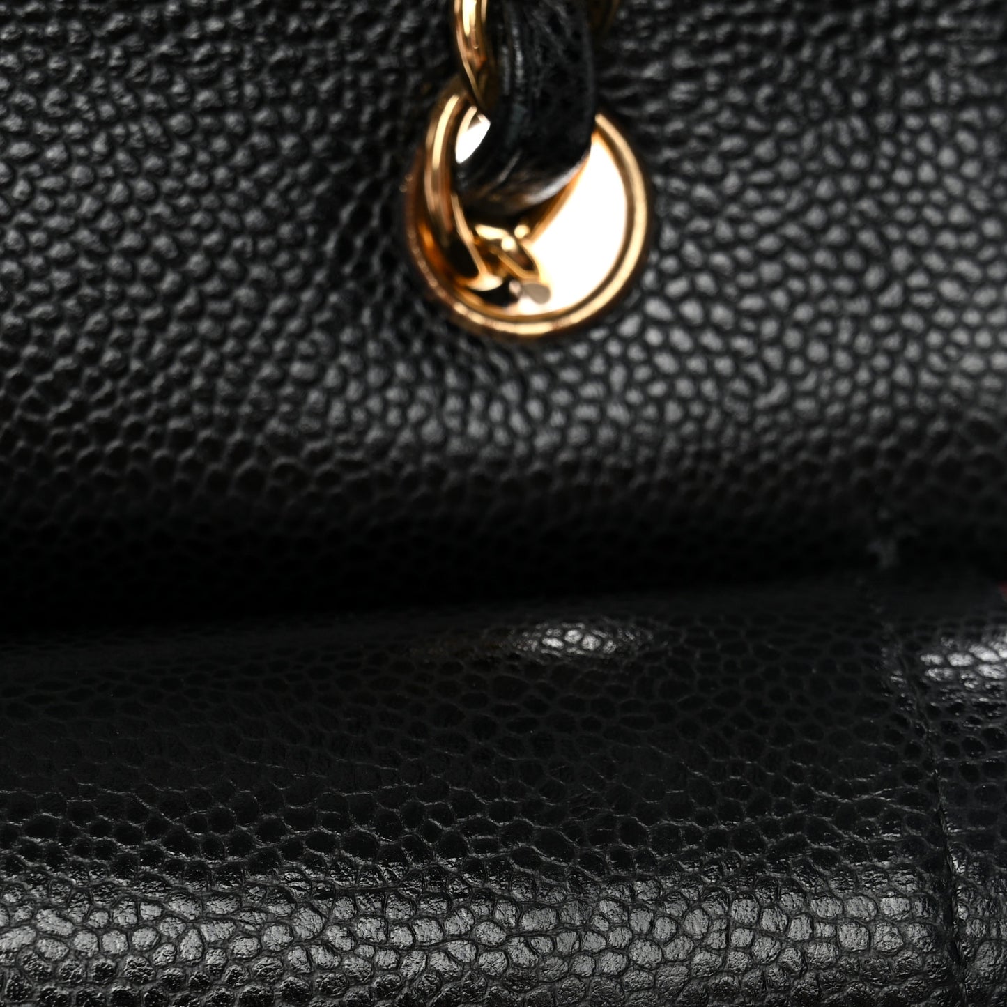 Caviar Quilted Maxi Double Flap Black