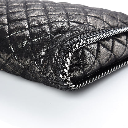Stella McCartney Metallic Quilted Small Falabella Tote Black 9 of 9