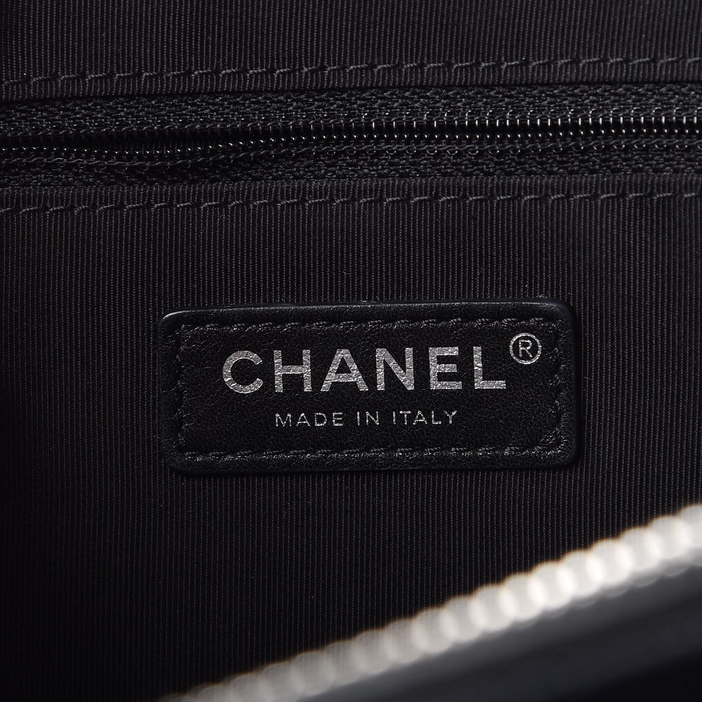 Caviar Stitched Shopping Tote Black