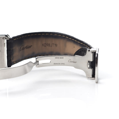 Cartier Stainless Steel Alligator 27mm Tank Solo Quartz Watch 7 of 8