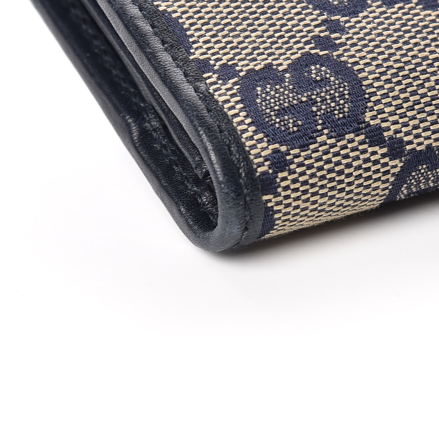 Gucci Monogram Calfskin Ladies Web Continental Wallet Beige Blue 8 of 12