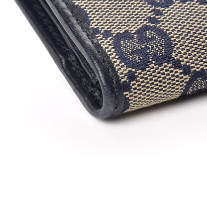 Gucci Monogram Calfskin Ladies Web Continental Wallet Beige Blue 8 of 12