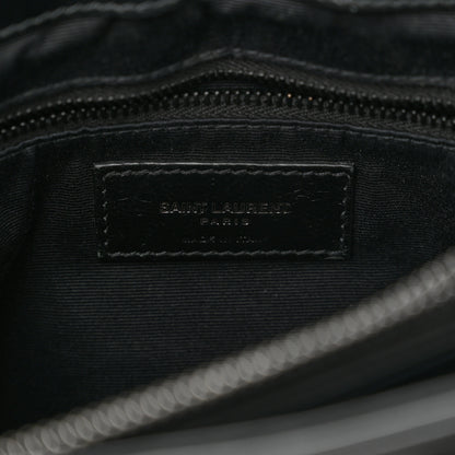 Saint Laurent Calfskin Y Quilted Monogram Monochrome Medium Loulou Chain Satchel Black 6 of 13