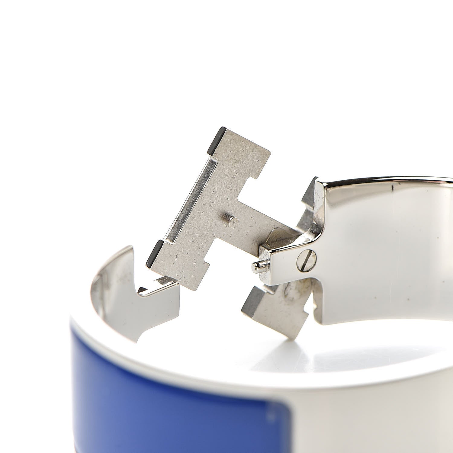 Hermes Enamel Wide Clic Clac H Bracelet GM Bleu Electrique 5 of 5