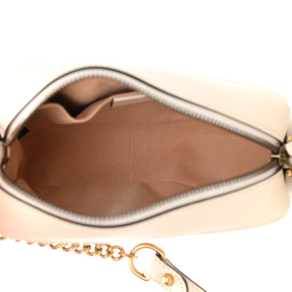 Gucci Calfskin Matelasse Mini GG Marmont Chain Shoulder Bag White 5 of 11